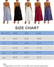 Load image into Gallery viewer, Women’s Medium Strappy Tiered Maxi Dress with Pockets in ‘Blue Gray Twist’
