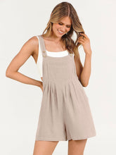 Load image into Gallery viewer, Women’s Large Geode Rayon/Linen Overall Romper Shorts in ‘Turkey Tail Mushroom’
