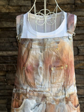 Load image into Gallery viewer, Women’s Large (runs a little small) Zara Brand Denim Overalls Dress in ‘Blush Oasis’
