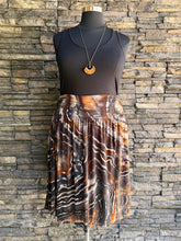 Load image into Gallery viewer, Women’s 3XL Geode Knee Length Skirt with Ruched Waistband &amp; Pockets in ‘Turkey Tail Mushroom’
