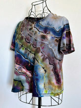 Load image into Gallery viewer, Women’s Large Reverse Geode T-Shirt in ‘Rainbow Obsidian’
