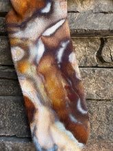 Load image into Gallery viewer, Adult Unisex Bamboo Geode Ribbed Tube Socks in ‘Turkey Tail Mushroom’
