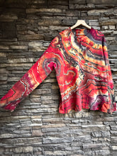 Load image into Gallery viewer, Custom Reverse Geode Henley in ‘Fire on the Mountain’ for Bill
