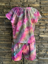 Load image into Gallery viewer, Women’s Medium Geode Cotton Gauze Top &amp; Short Outfit Set in ‘Cosmic Storm’
