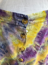Load image into Gallery viewer, Women’s XXL Linen/Rayon Midi Skirt with Button Front &amp; Pockets in ‘Sugar Plum’
