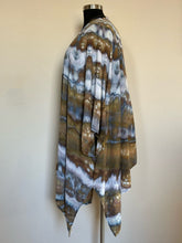 Load image into Gallery viewer, Women’s L-3X Handsewn Rayon Challis Kimono Duster in ‘Pewter Twist’
