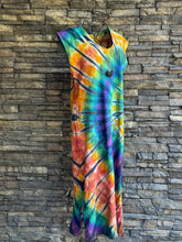 Load image into Gallery viewer, Women’s Small (can fit a medium too) U-Neck 100% cotton Midi Dress in ‘Bold As Love’
