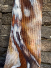 Load image into Gallery viewer, Adult Unisex Bamboo Geode Ribbed Tube Socks in ‘Turkey Tail Mushroom’
