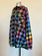 Load image into Gallery viewer, Custom Rainbow Spiral Flannel Shirt for Kori
