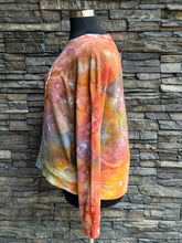 Load image into Gallery viewer, Women’s XXL (can fit an XL, too) Heart Pullover Sweatshirt with Thumbholes &amp; Pockets in ‘Rustic Rainbow’
