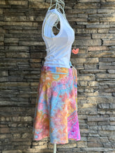Load image into Gallery viewer, Women’s Large (but can fit S-XL) 100% Cotton Geode Short Wrap Skirt with Hidden Zipper Pocket in ‘Bird Song’
