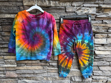 Load image into Gallery viewer, Toddler 2T Burt’s Bees Organic Cotton Rainbow Spiral Sweatsuit
