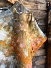 Load image into Gallery viewer, Women’s XL Viscose/Linen Geode Short Sleeve Crop Top and Wide Leg Pants with Pockets 2 Piece Outfit in ‘Charred Redwood’
