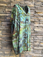 Load image into Gallery viewer, Women’s Medium (can fit a large, too) Geode V-Neck 100% Viscose Dress in ‘Moss Agate’
