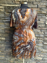 Load image into Gallery viewer, Women’s XL Geode Kimono Style Dress in ‘Turkey Tail Mushroom’
