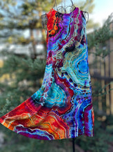 Load image into Gallery viewer, Custom Reverse Geode Sleeveless Dress with Pockets in ‘Agates and Minerals under Polarized Microscopes’ for Debbie
