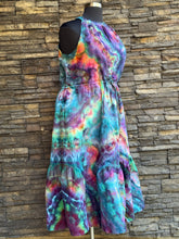 Load image into Gallery viewer, Women’s XL (runs large, fits closer to a 2X) 100% Cotton Tiered Halter Midi Dress with Pockets in ‘Cosmic Eyes’
