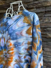 Load image into Gallery viewer, Women’s Small (fits like a medium) Oversized Burt’s Bees Organic Cotton Spiral Sweatshirt in ‘Bronzed Indigo’
