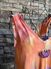 Load image into Gallery viewer, Women’s Medium Upcycled Pact Organic Cotton Sleeveless V-Neck Maxi Dress with Pockets in ‘Purple Moss Agate’ Inclined Twist
