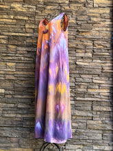 Load image into Gallery viewer, Women’s Medium Upcycled Pact Organic Cotton Sleeveless V-Neck Maxi Dress with Pockets in ‘Purple Moss Agate’ Inclined Twist
