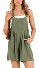 Load image into Gallery viewer, Women’s Small Linen/Rayon Geode Overall Shorts in ‘Moss Agate’
