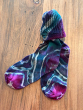 Load image into Gallery viewer, Adult Reverse Geode Slouchy Socks in ‘Mermaid Tail’
