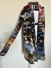 Load image into Gallery viewer, Women’s XS (can fit up to a medium) Upcycled Athleta Geode Cardigan with Thumbholes and Pockets in ‘Crazy Lace Agate’
