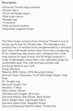 Load image into Gallery viewer, Women’s Medium Reverse Dyed Cargo Jumpsuit in ‘Raven’
