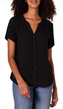 Load image into Gallery viewer, Women’s Medium Geode Woven 100% Viscose Button Up Blouse Top in ‘Turkey Tail Mushroom’
