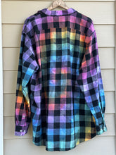 Load image into Gallery viewer, Custom Rainbow Spiral Flannel Shirt for Kori
