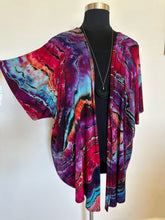 Load image into Gallery viewer, Women’s 4X Reverse Geode Kimono in ‘Ruby Waves’
