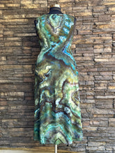 Load image into Gallery viewer, Women’s Large/XL Geode Ballet Midi Square Neck Dress with Pockets in ‘Moss Agate’
