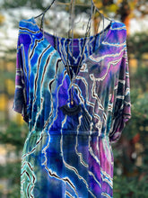 Load image into Gallery viewer, Custom Reverse Geode Surplice Maxi Dress in ‘Abalone’ for Laura
