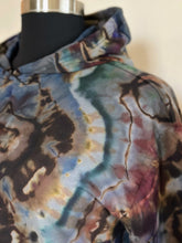 Load image into Gallery viewer, Women’s Large Reverse Geode Hoodie Dress in ‘Rainbow Obsidian’
