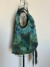 Load image into Gallery viewer, Women’s Medium Geode Tank Top with Buttons &amp; Tie Front in ‘Moss Agate’
