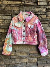 Load image into Gallery viewer, Youth Girls’ XS (4/5) Denim Jacket in ‘Bird Song’
