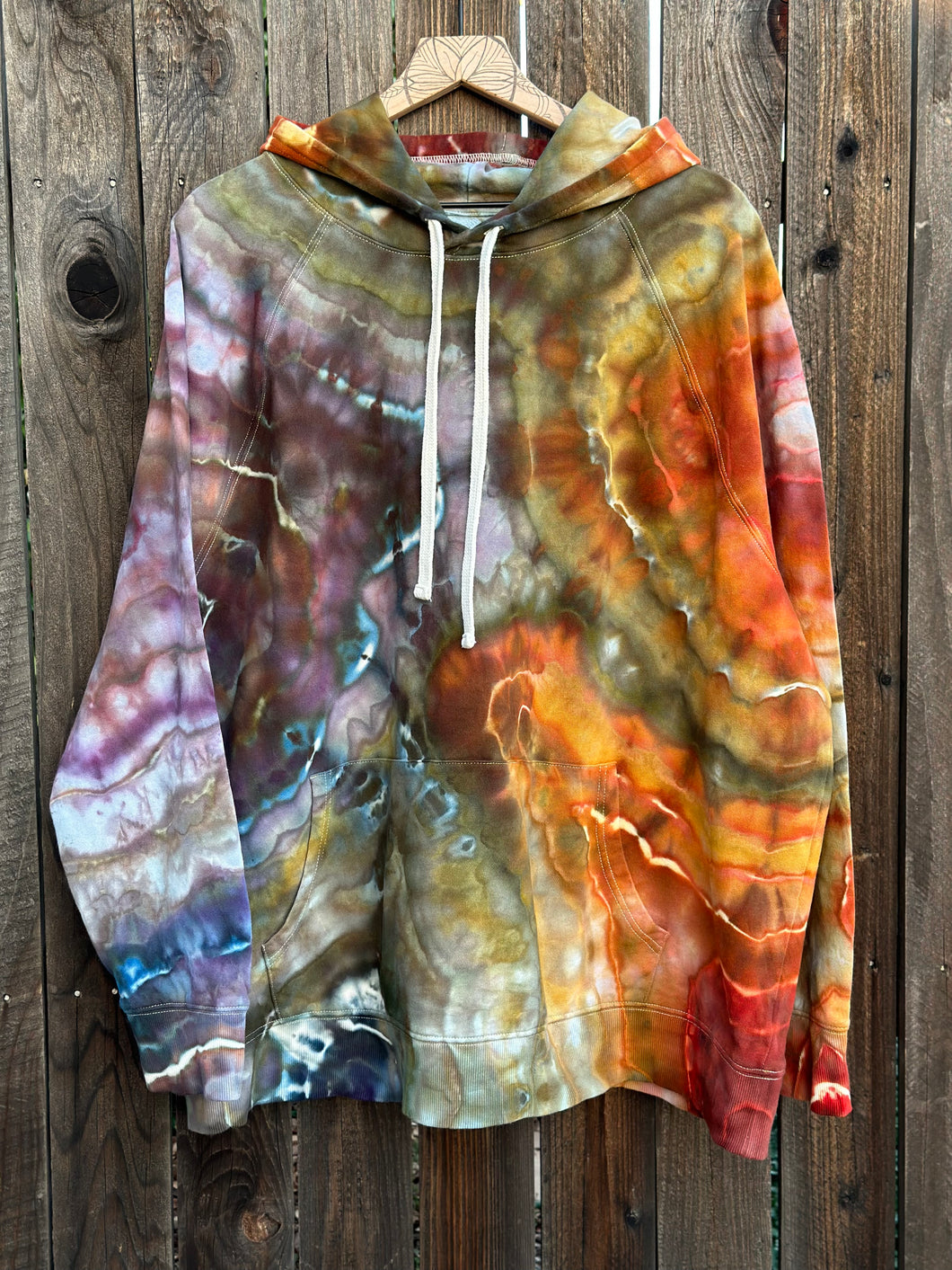 Custom Geode Hoodie in ‘Rustic Rainbow’ for Kori