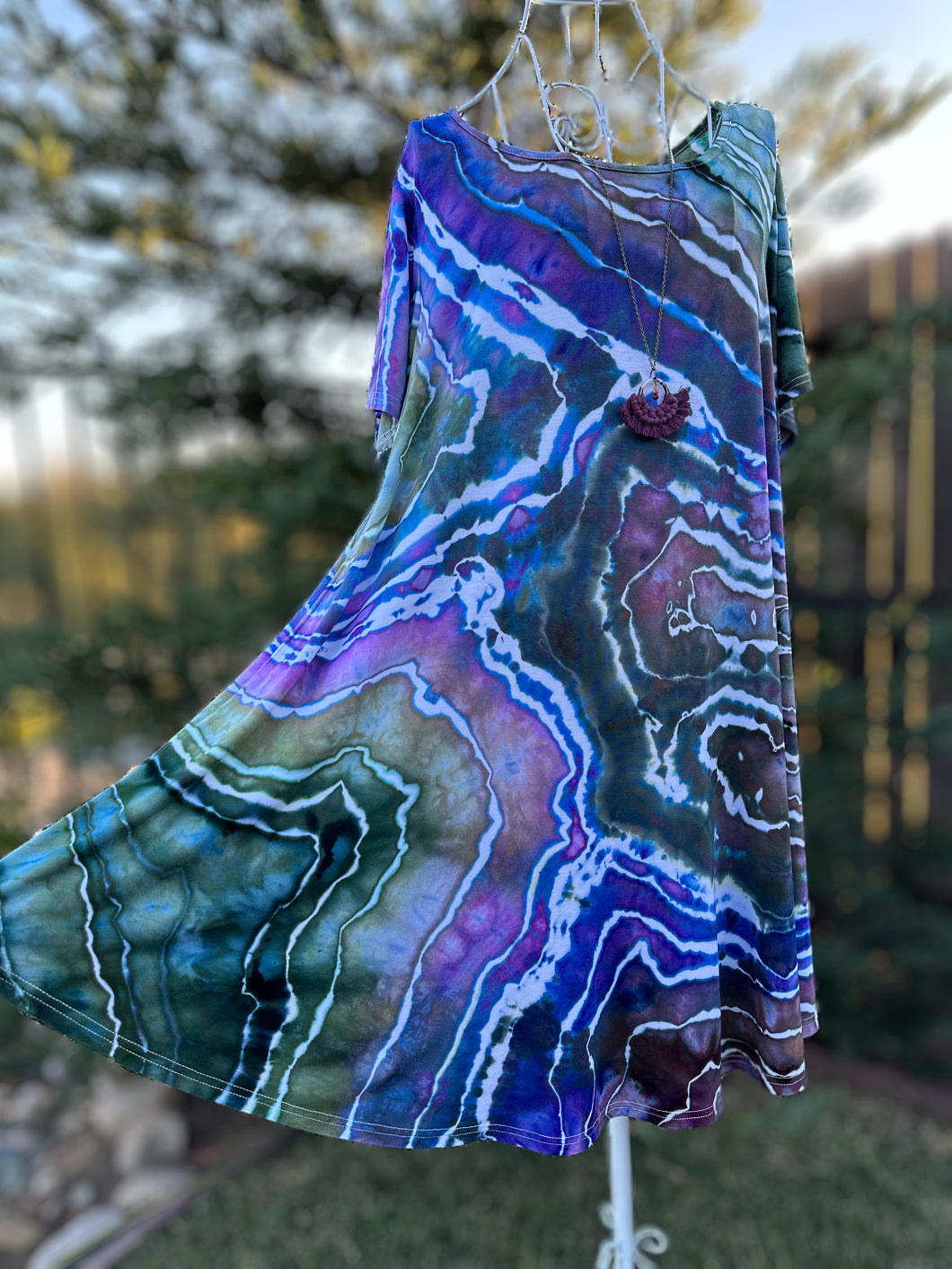 Custom Geode Dress in ‘Abalone’ for Sandie