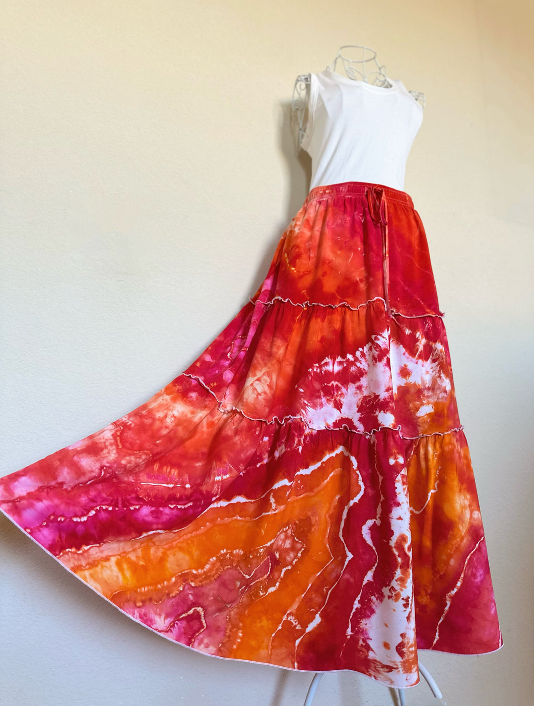 Custom Geode Tiered Maxi Skirt for Scot