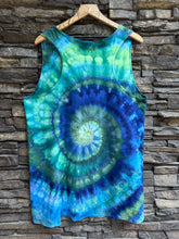 Load image into Gallery viewer, Men’s 2X (fits like an XL) Spiral Tank Top in “Blue Lagoon’
