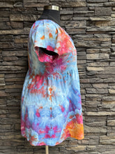 Load image into Gallery viewer, Women’s Large Geode Linen/Rayon Short Sleeve Babydoll Dress with Pockets in ‘Bird Song’
