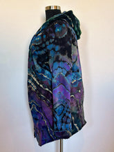 Load image into Gallery viewer, Custom Reverse Geode Hooded Cardigan with Pockets in ‘Abalone’ for Amber
