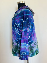 Load image into Gallery viewer, Women’s 4X Reverse Geode Lightweight Zip Up Hoodie in ‘Abalone’
