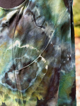 Load image into Gallery viewer, Women’s XXL Geode Wide-Leg Linen/Rayon Overalls in ‘Moss Agate’
