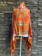 Load image into Gallery viewer, 100% Rayon Scarf with Fringe in ‘Harvest Fire’
