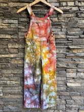 Load image into Gallery viewer, Youth Small (6/7) Denim Overalls in ‘Rustic Rainbow’
