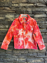 Load image into Gallery viewer, Youth 6/6X Distressed Denim Jacket in ‘Coral Pink’
