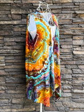 Load image into Gallery viewer, Women’s Medium Geode Sleeveless Cardigan with Pockets in ‘Koroit Boulder Opal’
