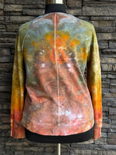 Load image into Gallery viewer, Women’s XL Heart Pullover Sweatshirt with Pockets &amp; Thumbholes in ‘Rustic Rainbow’
