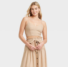 Load image into Gallery viewer, Women’s XS Geode Tie-Waist Midi Skirt &amp; Cropped Bralette Tank Top Set in ‘Rustic Rainbow’
